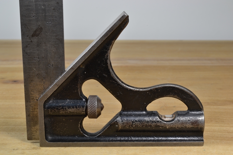 Millers Falls combination square with No. 4 tempered rule