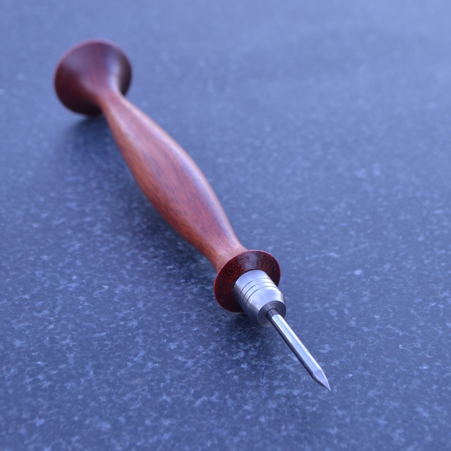 Carbide Scrawl in bloodwood and stainless steel - point